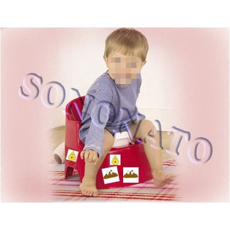 adesivi cacca e pipì per stimolare ad usare il vasetto