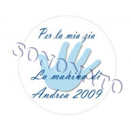 impronta mano con dedica