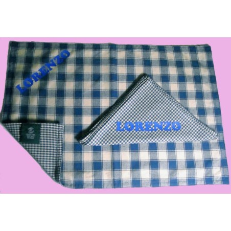 tovaglietta americana con nome termo impresso e tovagliolo