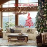 Adesivo Albero Natale decò colore rosso