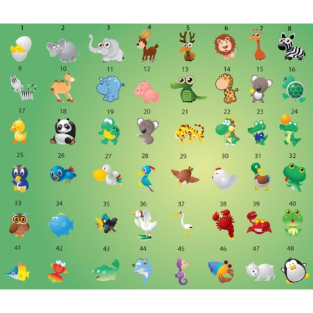 Cartello cameretta elenco personaggi disponibili