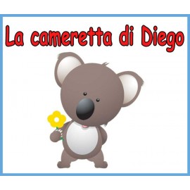cartello adesivo plastificato personalizzato per la cameretta
