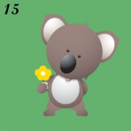 Lucina notturna immagine Koala con fiore