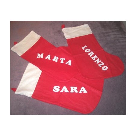 Calza della befana personalizzata con il nome