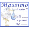 Cartello nascita azzurro maschietto