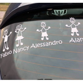 Adesivo Famiglia personalizzato Bimbo Grande