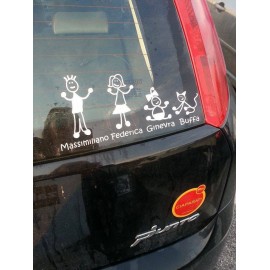 Family Stickers Bambina Carrozzina