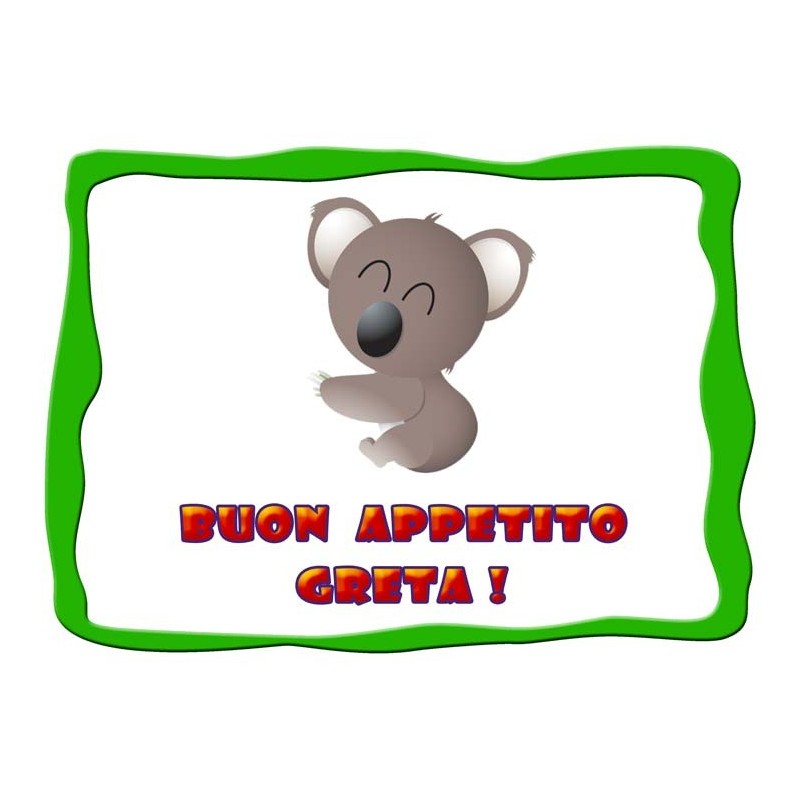 Tovaglietta Personalizzata Per Bambini Con George La Scimmia, 37x50 Cm, Lavabile, Nome E Colore Bordo A Scelta