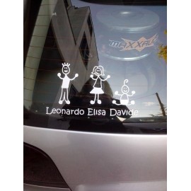 Crea il tuo Adesivo Famiglia Bimbo Grande