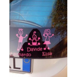 Componi i tuoi Adesivi Famiglia Bimbo Grande