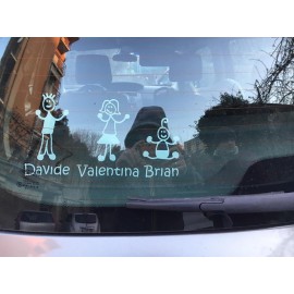 Personalizza la tua Famiglia su Adesivo Bimbo Grande