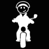 Famiglia Adesiva Papà Moto