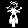 Famiglia Adesiva Mamma Moto