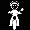 Famiglia Adesiva Bimbo Moto