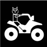 Famiglia Adesiva Gatto Quad