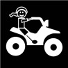 Famiglia Adesiva Bambina Quad