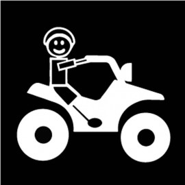 Famiglia Adesiva Bambino Quad