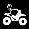 Famiglia Adesiva Bambino Quad