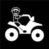 Famiglia Adesiva Papà Quad
