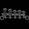 Famiglia Adesiva Bici 5 personaggi