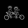Famiglia Adesiva Bici 2 personaggi