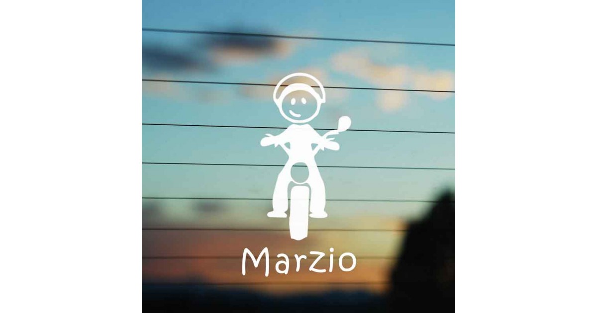 Adesivo Famiglia Bimbo Moto