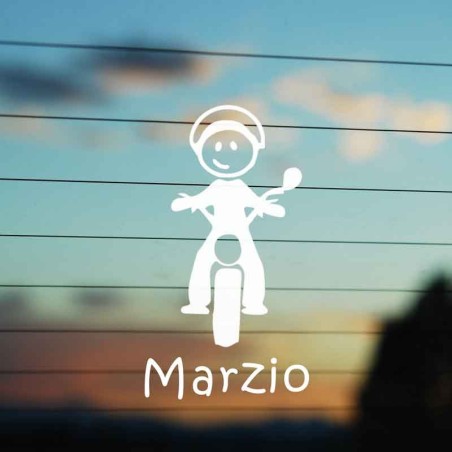 Adesivo Famiglia Bimbo Moto