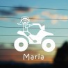 Adesivo Famiglia Mamma Quad