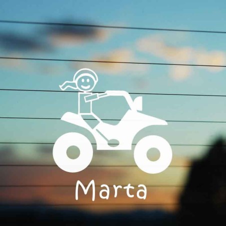 Adesivo Famiglia Bimba Grande Quad