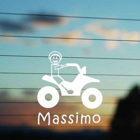 Adesivo Famiglia Bambino Quad