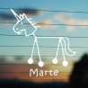 Adesivo Famiglia Unicorno con nome