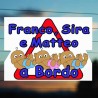 Adesivi bimbi a bordo 3 gemelli mulatti