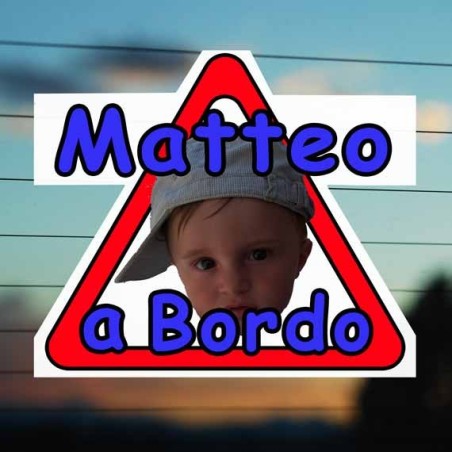 Adesivi bimbo a bordo con foto