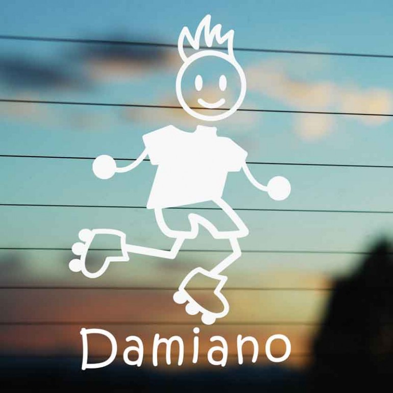 Adesivo Famiglia Papà Pattinaggio Adesivo Famiglia Papà Pattinaggio