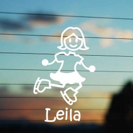 Adesivo Famiglia Mamma Pattinaggio Ghiaccio con nome
