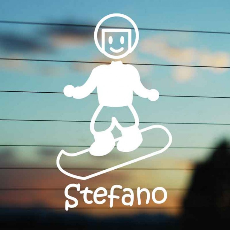 Adesivo Famiglia Papà Snowboard Adesivo Famiglia Papà Snowboard