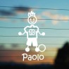 Adesivo Famiglia Bimbo Grande Calciatore 10 con nome