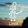Adesivo Famiglia Mamma Cuoca con nome