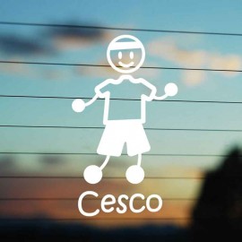 Adesivo Famiglia Papà Jogging con nome