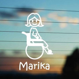Adesivo Famiglia Mamma Disabile con nome
