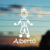 Adesivo Famiglia Bimbo Grande Culturista con nome