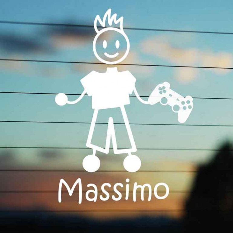 Adesivo Famiglia Papà Videogame Adesivo Famiglia Papà Videogame