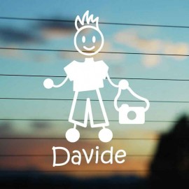 Adesivo Famiglia Papà Fotografo con nome