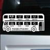 Adesivo Famiglia Autobus 2 piani