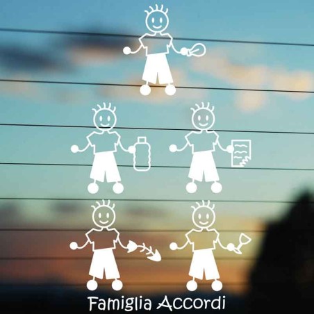 Adesivi Raccolta Differenziata Kit Uomo