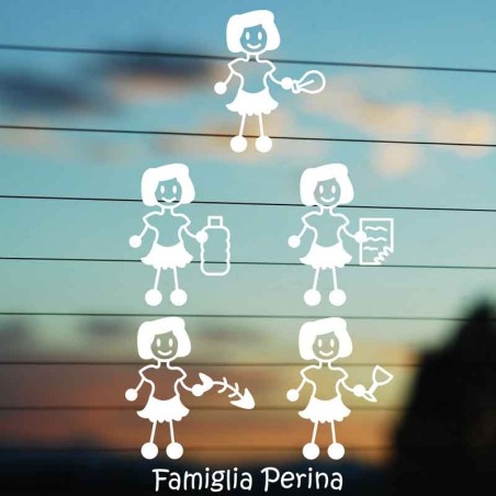 Adesivi Raccolta Differenziata Kit Donna