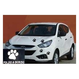 Esempio Adesivi Impronte Cane, Gatto