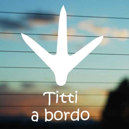 Impronta adesiva uccello