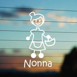 Adesivo Famiglia Nonna con Borsa con nome