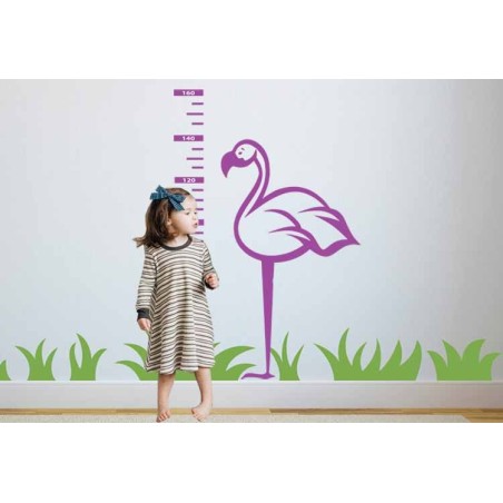Adesivi Murali Fenicottero Rosa Metro con Bimba